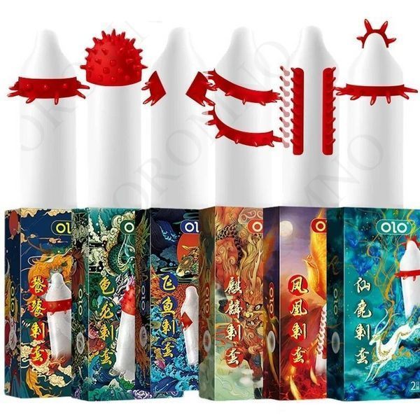 Презерватив OLO з вусиками + кулька "Fairy deer Spiny condom" (у комплекті 1 презератив + 1 кулька) OLO206790 фото