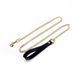 Повідець, італійська шкіра, з металевим ланцюгом, Leather Cosplay Leash UPKO U60141 фото 2