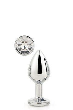 Dt21785 анальна пробка з каменем GLEAMING LOVE SILVER PLUG SMALL DT21785 фото