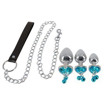 Анальні пробки з повідцем You2Toys Butt Plug Set, сріблясті 5384260000 фото