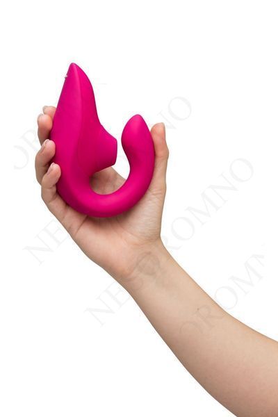 Стимулятор точки G та клітора Womanizer Blend Pink вакуум та вібрація, яскраво рожевий W12968 фото