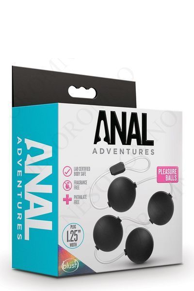 Анальні кульки Blush Anal Adventures Pleasure Balls-Black T331481 фото