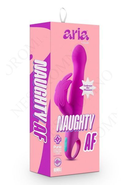 Вібратор з кліторальним відростком у вигляді метелика Blush Aria Naugnty AF рожевий BL331817 фото