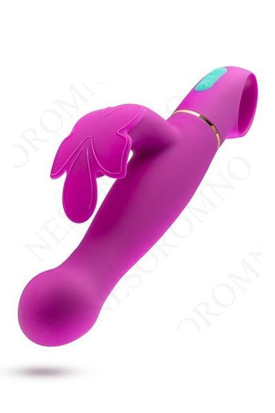 Вібратор з кліторальним відростком у вигляді метелика Blush Aria Naugnty AF рожевий BL331817 фото