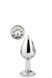 Dt21785 анальна пробка з каменем GLEAMING LOVE SILVER PLUG SMALL DT21785 фото 1