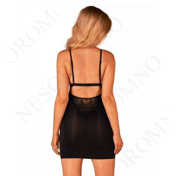 Пеньюар та стрінги Obssesive Maderris chemise & thong XS/S 411550 фото