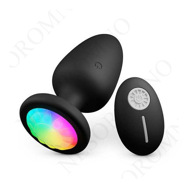 Світна анальна пробка з вібрацією 10X Light Up Rechargeable Anal Plug - 9,8*4,4 см - Анальні іграшки X0000752 фото