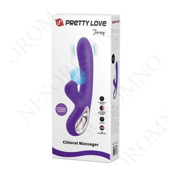 Вібратор із кліторальним стимулятором Pretty Love Jersey фіолетовий 33374 /BI-014833 фото