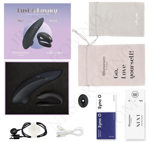 Колекційний набір Womanizer Next + We-Vibe Sync O вакуумний стимулятор та вібратор для пар, чорний WZXY1SG9 фото