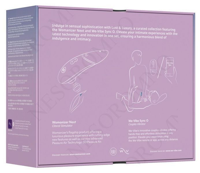 Колекційний набір Womanizer Next + We-Vibe Sync O вакуумний стимулятор та вібратор для пар, чорний WZXY1SG9 фото