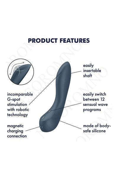 Вібратор з механізмом руху вгору та вниз Satisfyer G-Spot Wave 4 сірий ST4078229 фото