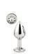 Dt21786 анальна пробка з каменем GLEAMING LOVE SILVER PLUG MEDIUM  DT21786 фото 1