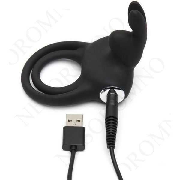 Подвійне ерекційне кільце з вібрацією Happy Rabbit Stimulating Rechargeable Rabbit Cock Ring FS73137 фото