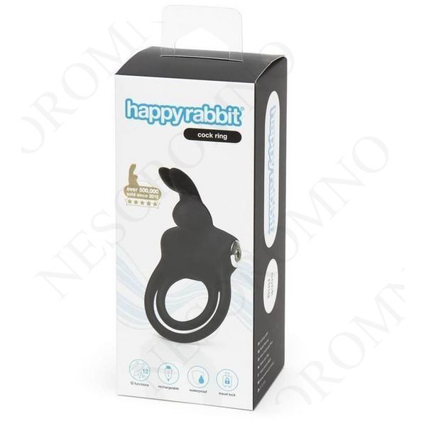 Подвійне ерекційне кільце з вібрацією Happy Rabbit Stimulating Rechargeable Rabbit Cock Ring FS73137 фото