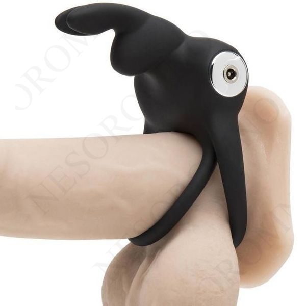 Подвійне ерекційне кільце з вібрацією Happy Rabbit Stimulating Rechargeable Rabbit Cock Ring FS73137 фото