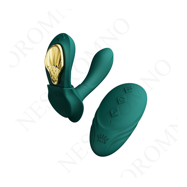 Вібратор в трусики AYA Zalo Turquoise Green на пульті керування ZL02901 фото