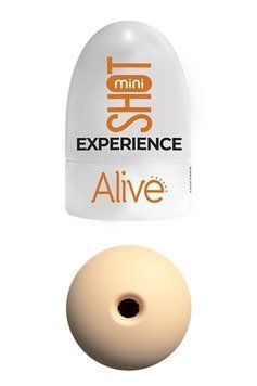 Кишеньковий мастурбатор Alive Mini Shot Experience бежевий AV30777 фото