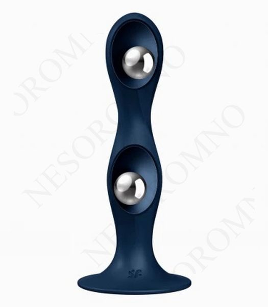 Універсальний фалоімітатор Satisfyer Double Ball-R з двома обтяженими кульками, що рухаються всередині ST4048673 фото