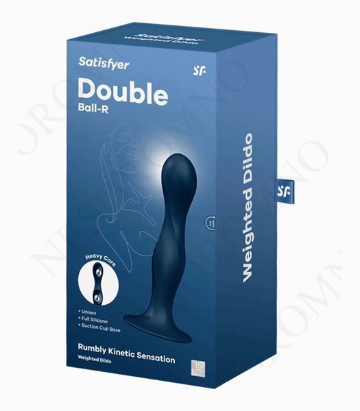 Універсальний фалоімітатор Satisfyer Double Ball-R з двома обтяженими кульками, що рухаються всередині ST4048673 фото