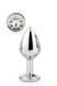 Dt21787 анальна пробка з каменем GLEAMING LOVE SILVER PLUG LARGE DT21787 фото 1