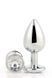 Dt21787 анальна пробка з каменем GLEAMING LOVE SILVER PLUG LARGE DT21787 фото 3