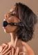 Кляп-кулька з золотою фурнітурою Taboom Ball Gag, чорний TB17424 фото 2