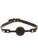 Кляп-кулька з золотою фурнітурою Taboom Ball Gag, чорний TB17424 фото 3