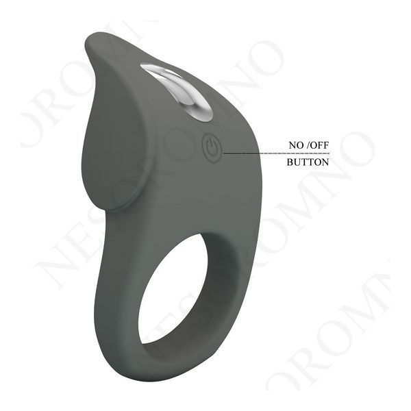 Ерекційне віброкільце PRETTY LOVE Master Ring силіконове, сіре, 8.7 х 5 см BI-210235-1 фото