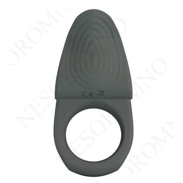 Ерекційне віброкільце PRETTY LOVE Master Ring силіконове, сіре, 8.7 х 5 см BI-210235-1 фото