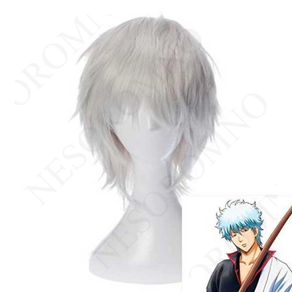 Перука чоловіча косплей аніме "Gintama" - Сірий X0000801 фото