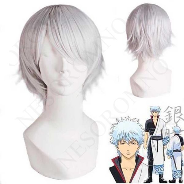 Перука чоловіча косплей аніме "Gintama" - Сірий X0000801 фото