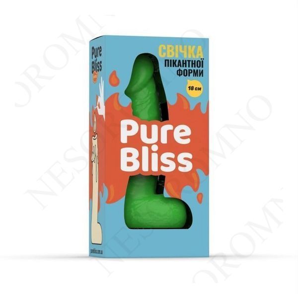 Свічка пікантної форми Pure Bliss BIG Green зелена, 18 см PB410417 фото