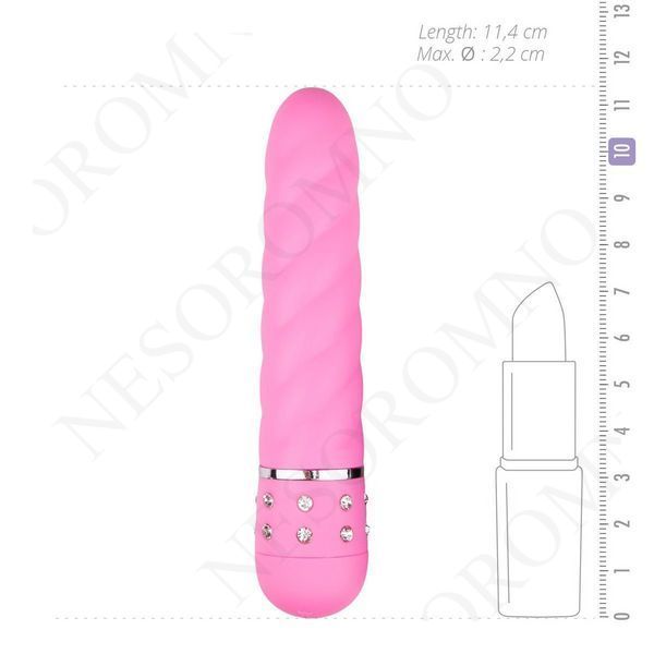 Вібратор рельєфний Love Diamond Vibrator рожевий, 11.4 см ET087PNK фото