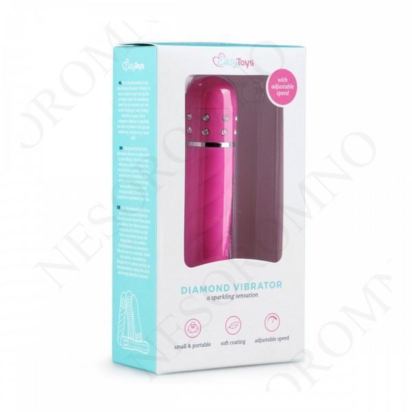 Вібратор рельєфний Love Diamond Vibrator рожевий, 11.4 см ET087PNK фото