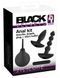 Анальний сет Black Velvet Anal Kit (анальна пробка, анальні намиста, віброкуля, анальний душ), чорний 583464 фото 2