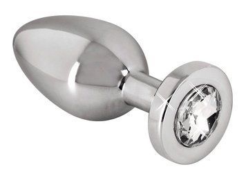 Анальна пробка з каменем You2Toys Jewel Buttplug, срібляста, Small 523046 фото