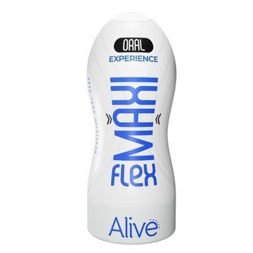 Мастурбатор у вигляді рота Alive Maxi Flex у білій колбі AV30738 фото