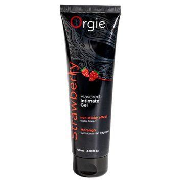 Їстівний лубрикант зі смаком полуниці Orgie Flavored Intimate Gel Morango на водній основі, 100 мл OR21104 фото