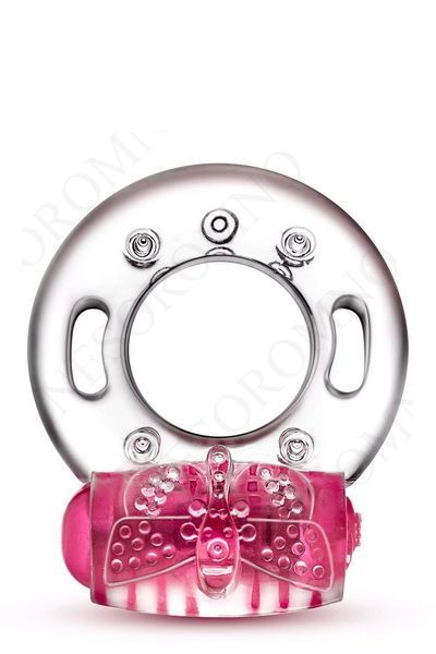 Ерекційне віброкільце Blush Play With Me з рельєфним метеликом для стимуляції клітора T331766 фото