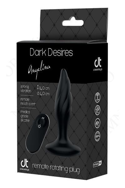 Хвиляста анальна пробка з пультом управління. DARK DESIRES ANGELINA DT21995 фото