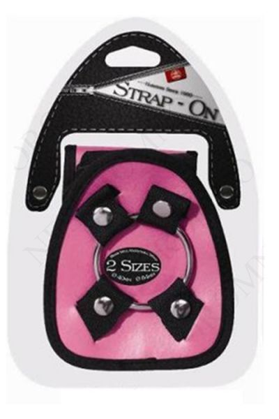 Трусики HARNESS з кільцями STRAP ON HARNESS PINK T111667 фото