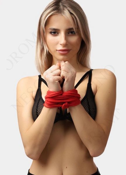 Бондажна мотузка Taboom Bondage Ropes, 10 м х 7 мм, червона TB17251-1 фото
