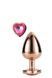 Dt21790 анальна пробка з серцем GLEAMING LOVE ROSE GOLD PLUG MEDIUM DT21790 фото 1