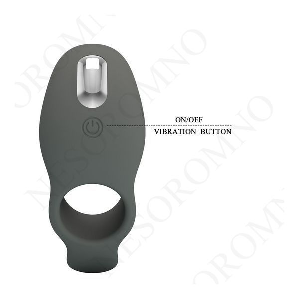 Ерекційне віброкільце PRETTY LOVE Master Ring, сіре, 11 х 4.5 см BI-210198-1 фото