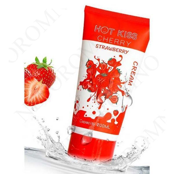 Лубрикант на водній основі "Hot Kiss" 200 мл - Полуниця - Інтимна змазка X0000504 фото