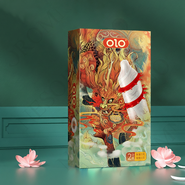 Презервативи стимулюючий з вусиками OLO Kirin з силіконовою змазкою 18 см 2 шт.	 X00001202-4 фото
