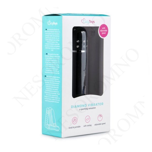 Вібратор Love Diamond Vibrator чорний, 11.4 см ET088BLK фото