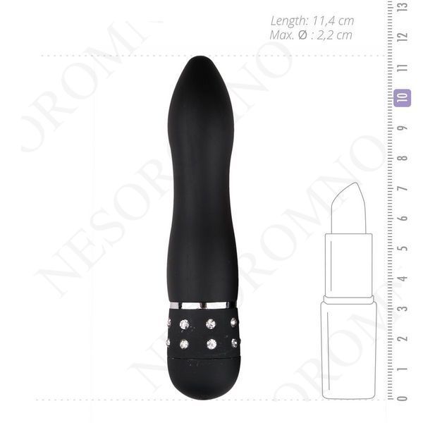 Вібратор Love Diamond Vibrator чорний, 11.4 см ET088BLK фото