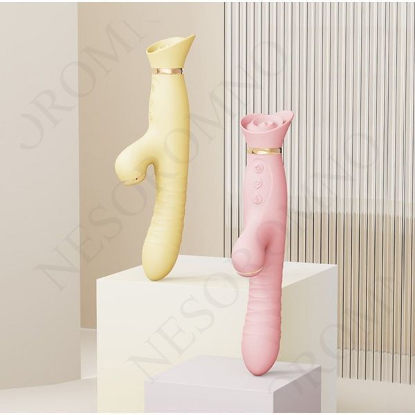 Вібратор з ротацією, фрикціями та вакуумною стимуляцією клітора Zalo Rose Rabbit Thruster рожевий 30141 / 02601 фото