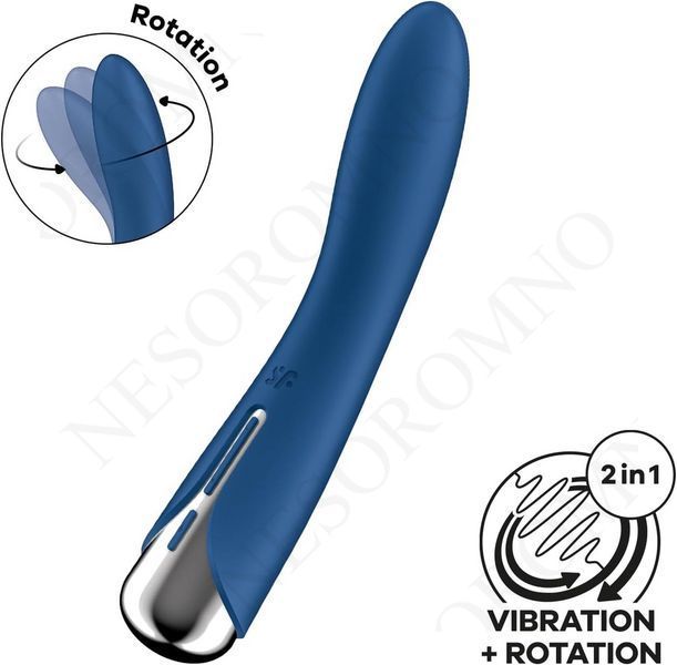 Вібратор для точки G, що обертається Satisfyer Spinning Vibe 1, синій T4048703 фото